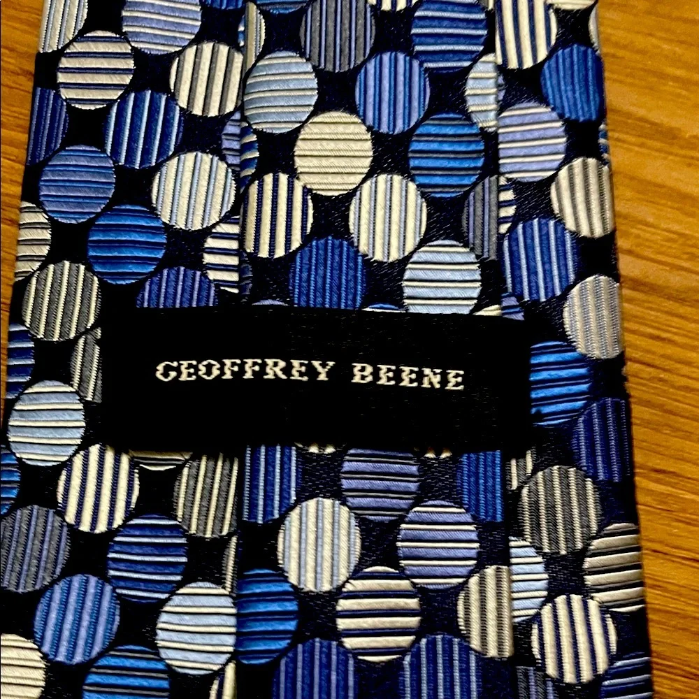 Geoffrey Beene Blue and Black Tie